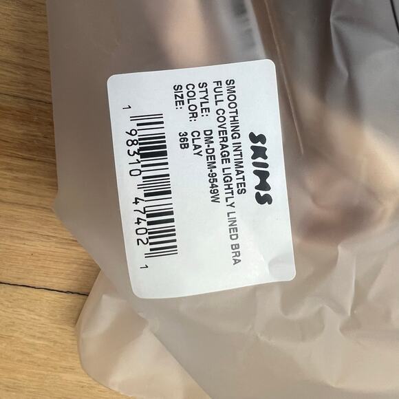 NEW Skims Women's 36B Smoothing Intimates Full Coverage Lightly Lined Bra Clay - Picture 11 of 11